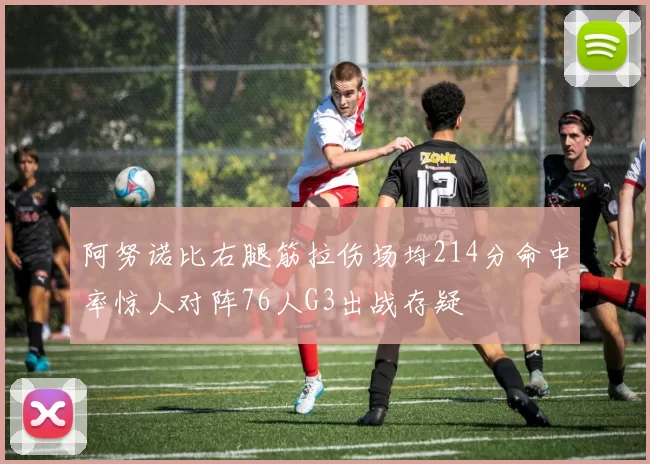 阿努诺比右腿筋拉伤场均214分命中率惊人对阵76人G3出战存疑